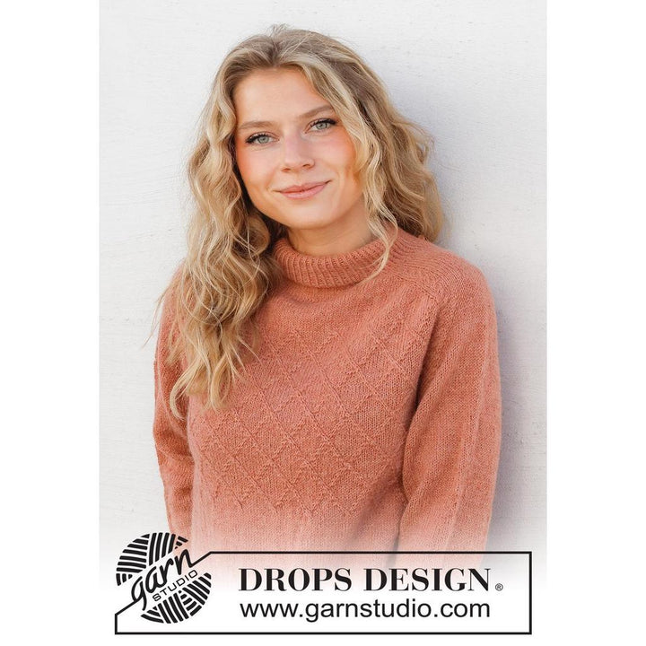 Pullover mit Zopfmuster und Sattelschulter Strickanleitung - Drops Design (PDF) bei bei bei Lieblingsgarn