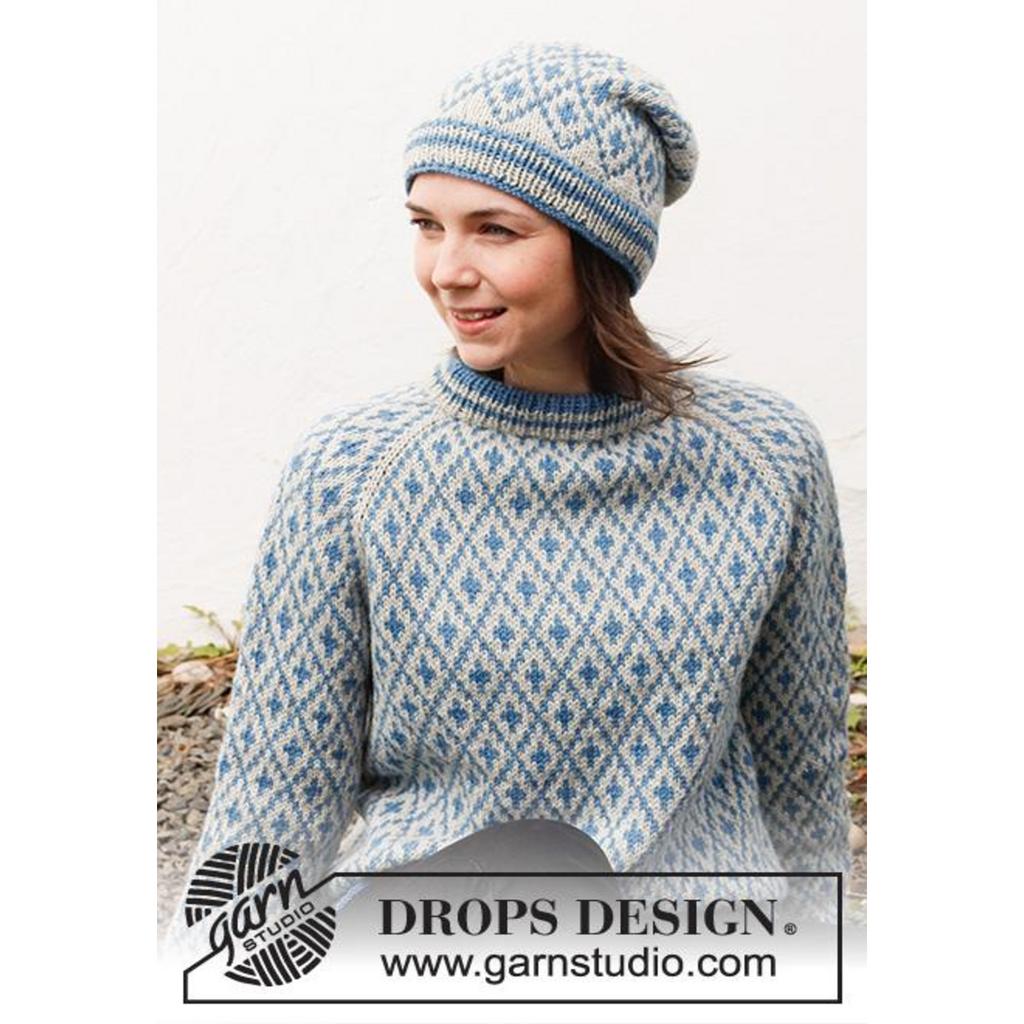 Fjord Mosaic Pullover Strickanleitung - Drops Design (PDF)