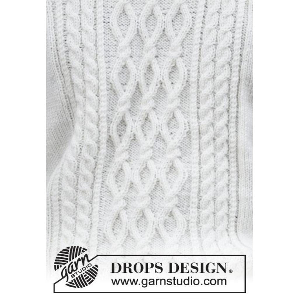 Herren Pullover mit Zopfmuster Strickanleitung - Drops Design (PDF) bei bei Lieblingsgarn