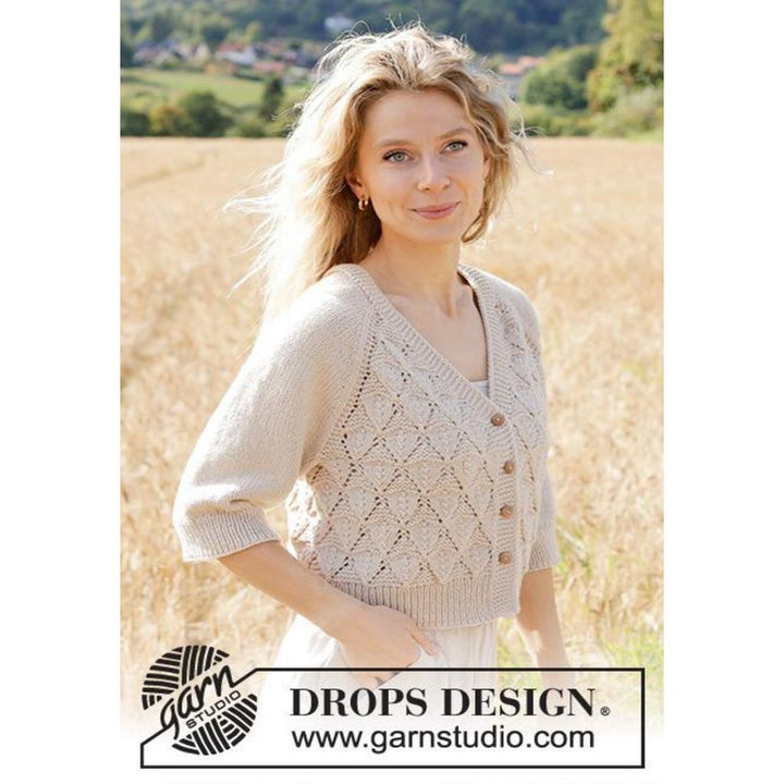 Sand Diamond Cardigan Strickanleitung - Drops Design (PDF) bei bei bei Lieblingsgarn