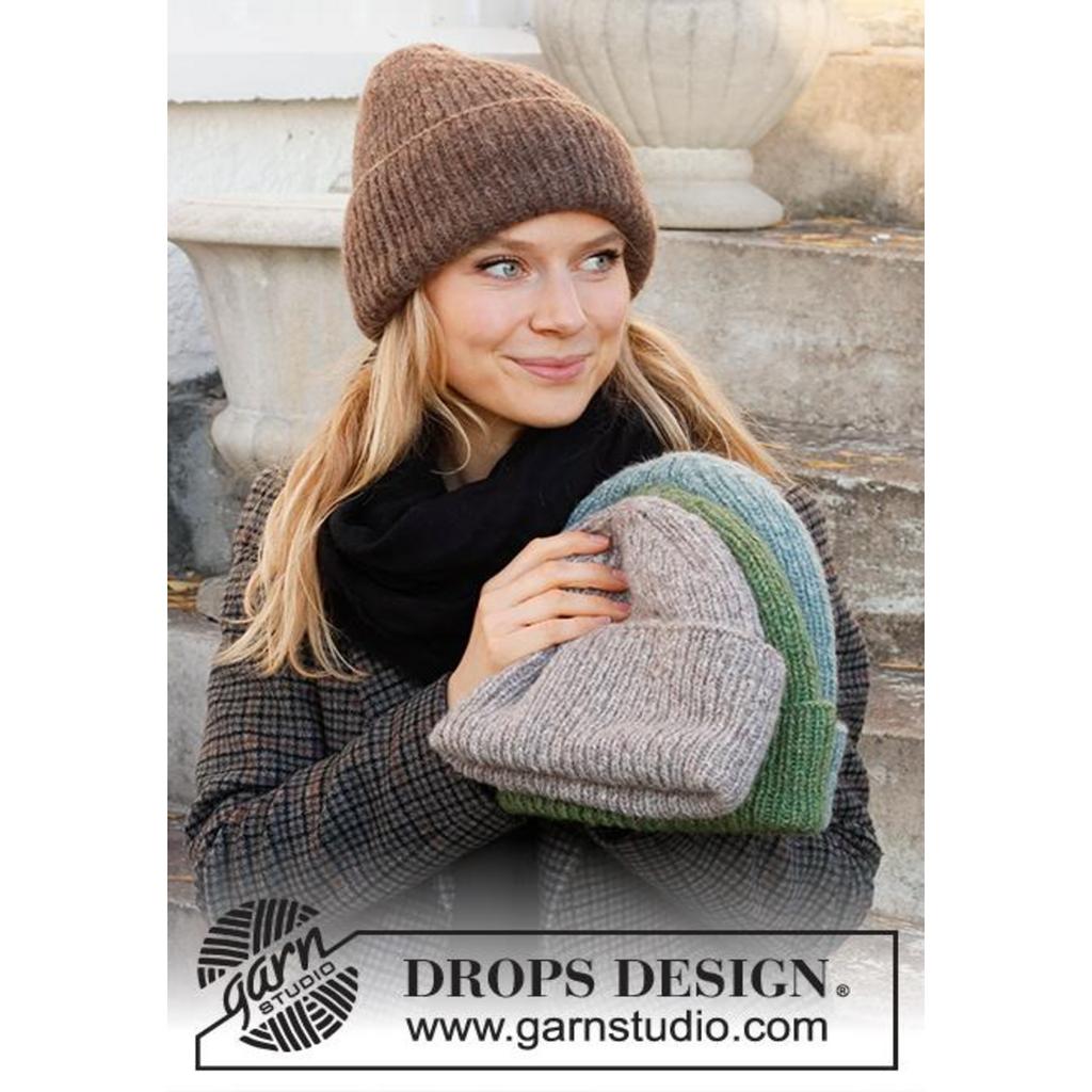 Winter Smiles Hat Strickanleitung - Drops Design (PDF)