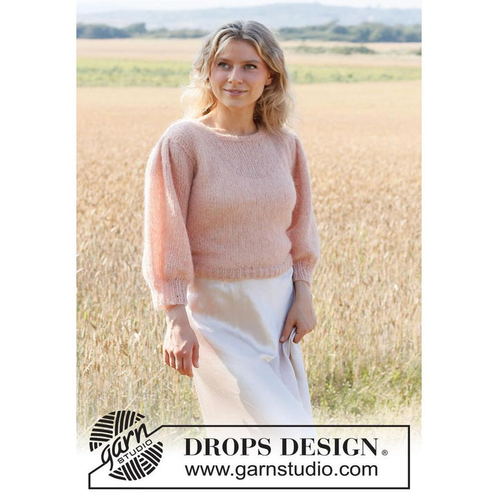 Peaches and Cream Pullover Strickanleitung - Drops Design (PDF)