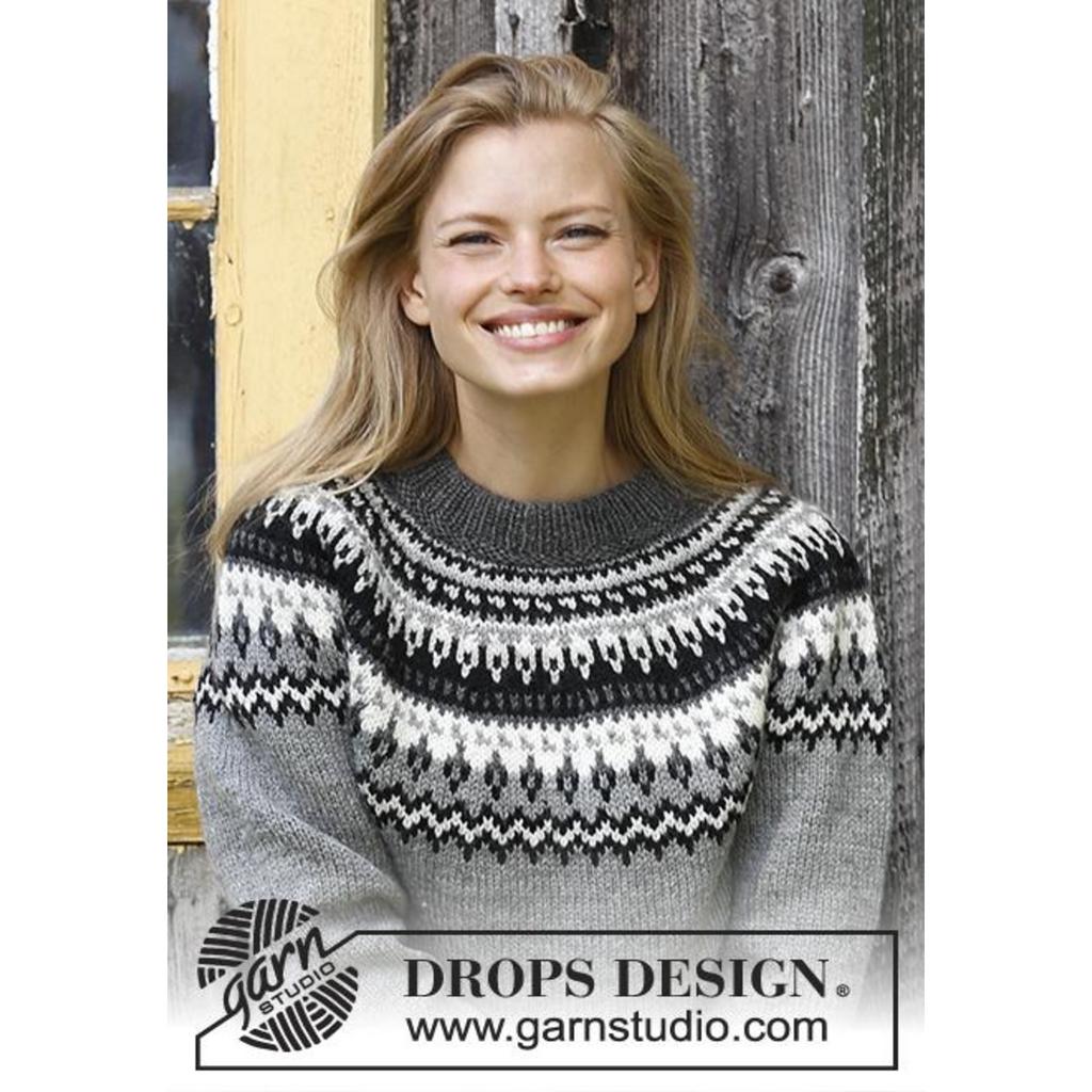 Night Shades Pullover Strickanleitung - Drops Design (PDF) bei Lieblingsgarn