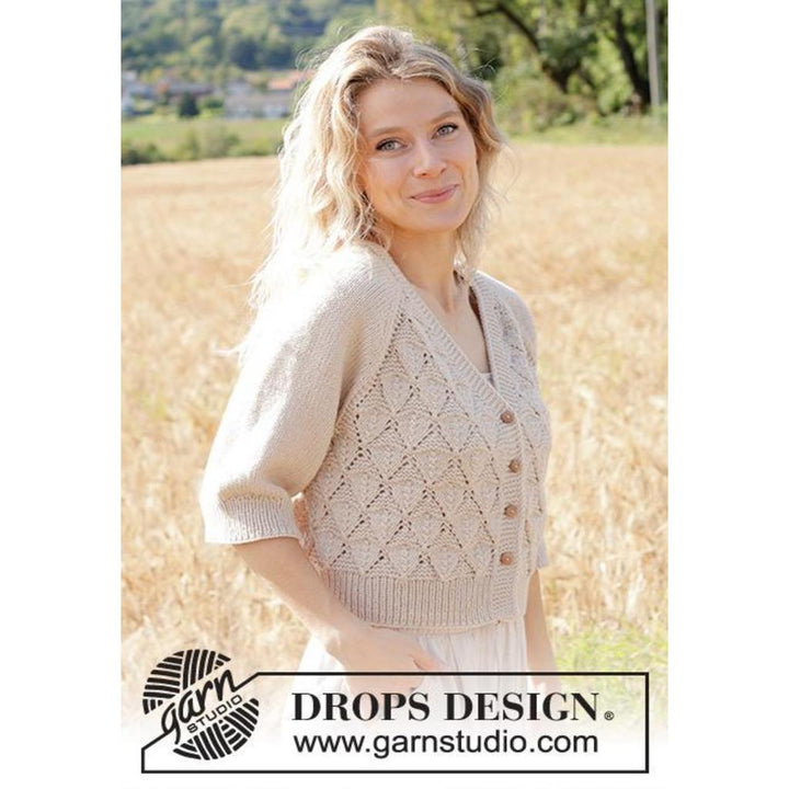 Sand Diamond Cardigan Strickanleitung - Drops Design (PDF) bei bei bei Lieblingsgarn