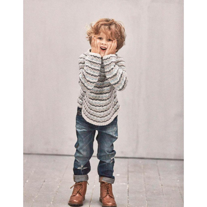 Daisy Pullover mit Streifen und Lochmuster Strickanleitung - Sandnes Garn / Åsa Christiansen (PDF)