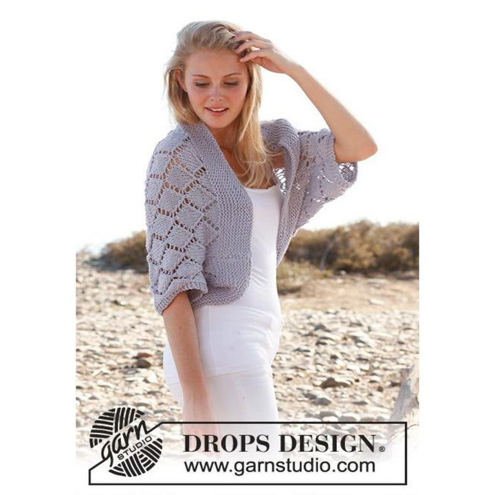 Bolero mit Lochmuster Strickanleitung - Drops Design (PDF) bei Lieblingsgarn