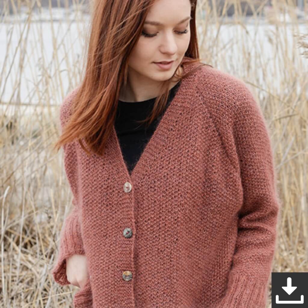 Drops Strickjacke Copper River Cardigan Strickanleitung - Drops (PDF) Lieblingsgarn