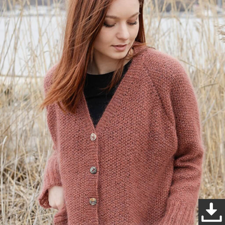 Drops Strickjacke Copper River Cardigan Strickanleitung - Drops (PDF) Lieblingsgarn