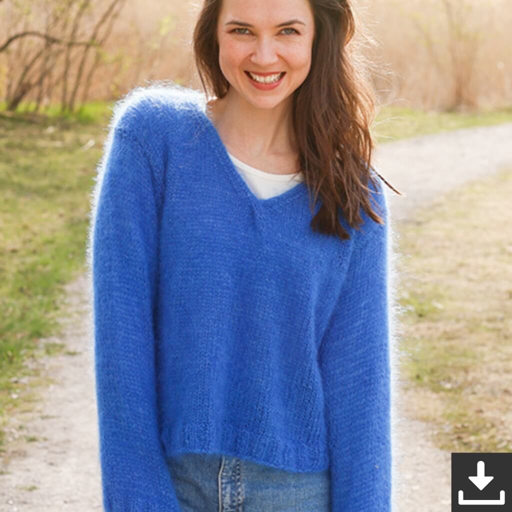 Drops Pullover Anleitung Drops Cornflower Blues (PDF) Lieblingsgarn