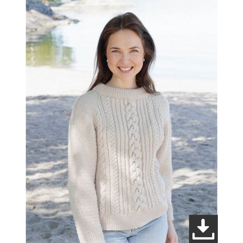 Drops Design Pattern Damen Pullover Echo River Strickanleitung - Drops (PDF) Lieblingsgarn
