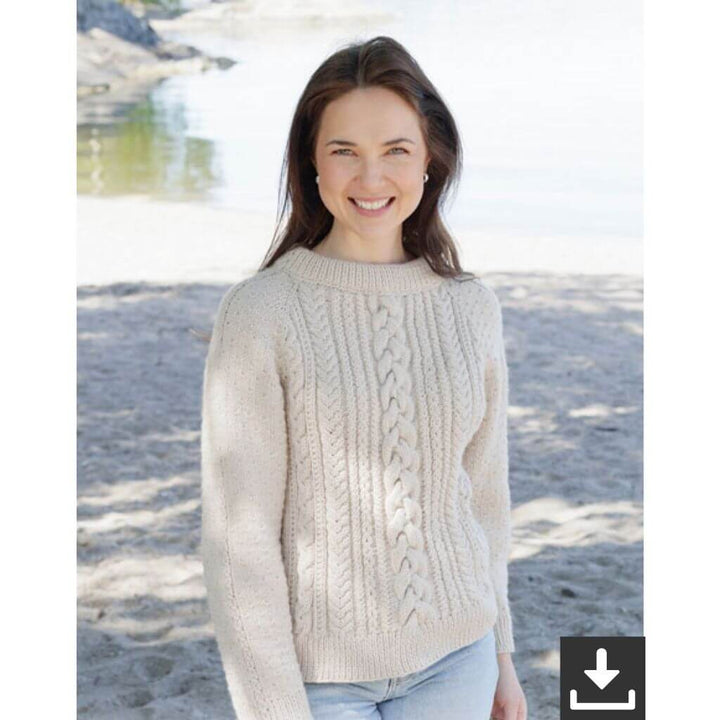 Drops Damen Pullover Echo River Strickanleitung - Drops (PDF) Lieblingsgarn