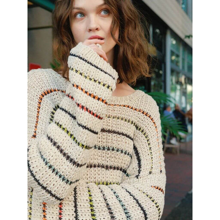 Sandnes Garn Damen Streifenpullover Sebrina Sweater Strickanleitung - Sandnes Garn (Heft) Lieblingsgarn