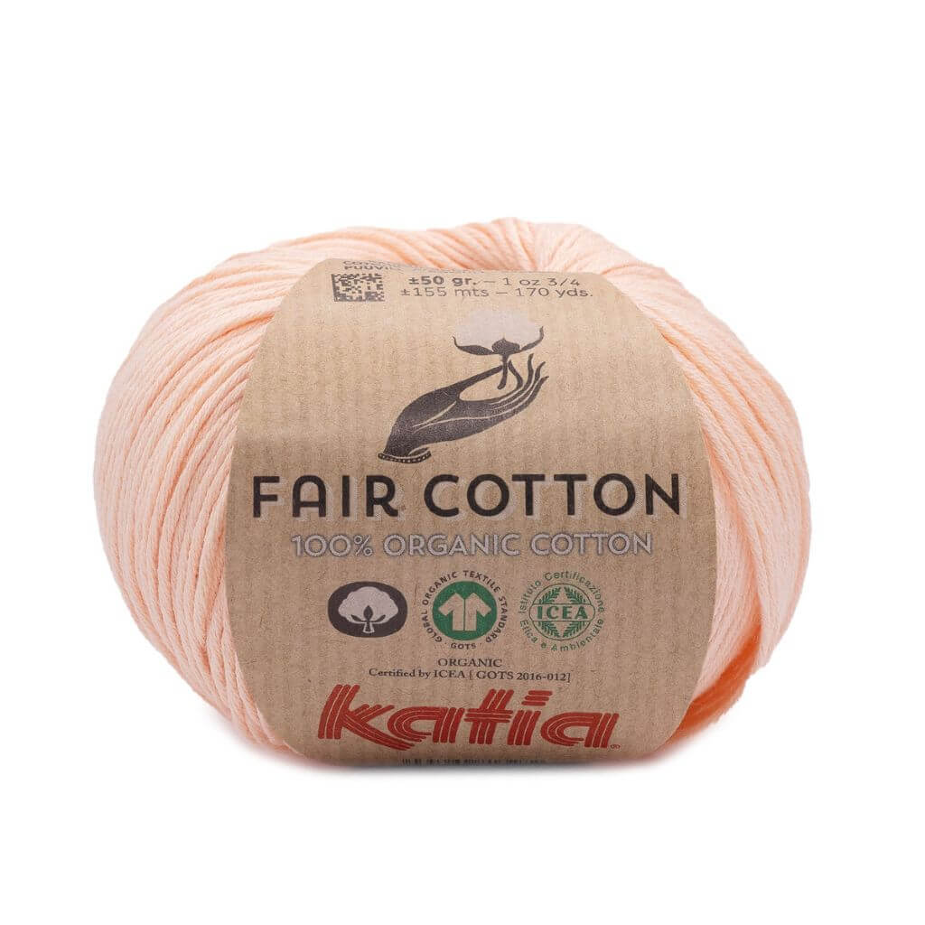 Katia 55 - Helles Lachsrot Katia Fair Cotton Lieblingsgarn