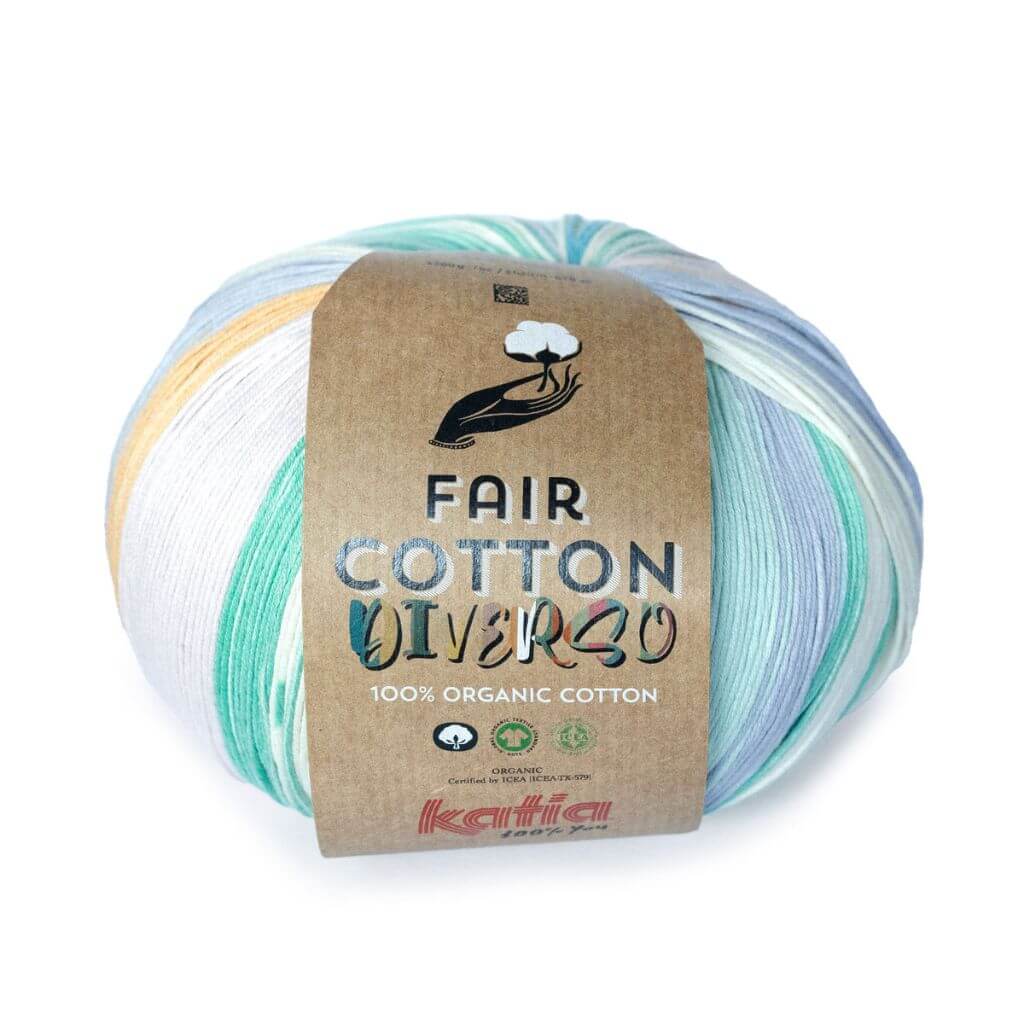 Katia 402 - Grün-Gelb-Blau Katia Fair Cotton Diverso Lieblingsgarn