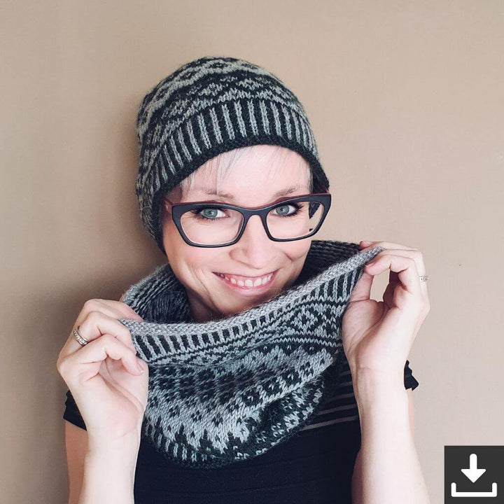 Feinmotorik Pattern Jaqaru Cowl und Mütze Strickanleitung - Feinmotorik (PDF) Lieblingsgarn