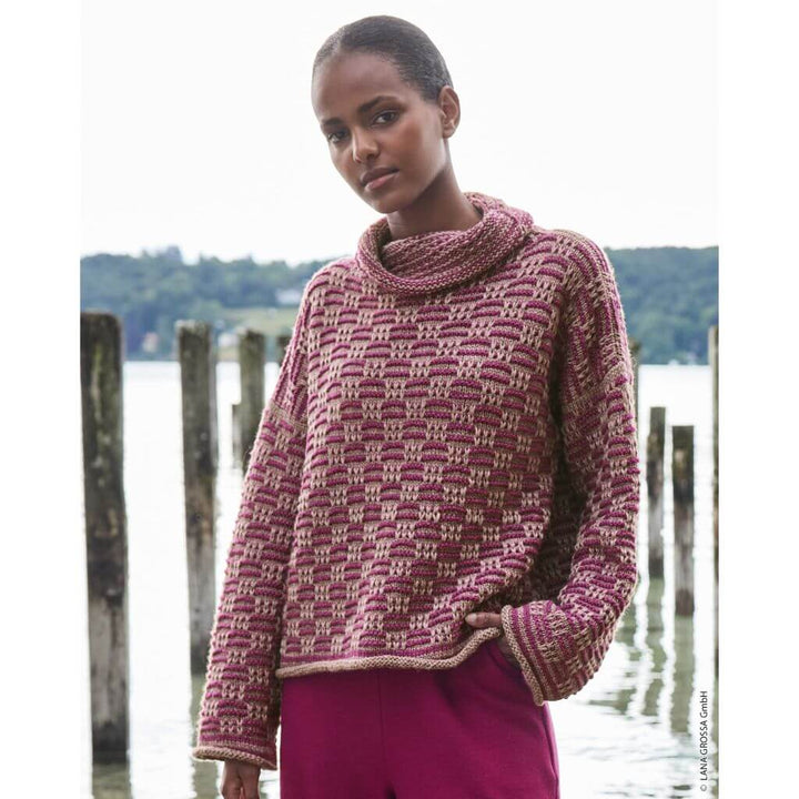 Lana Grossa Pattern Pullover im Hebemaschenmuster Strickanleitung - Lana Grossa (Heft) Lieblingsgarn