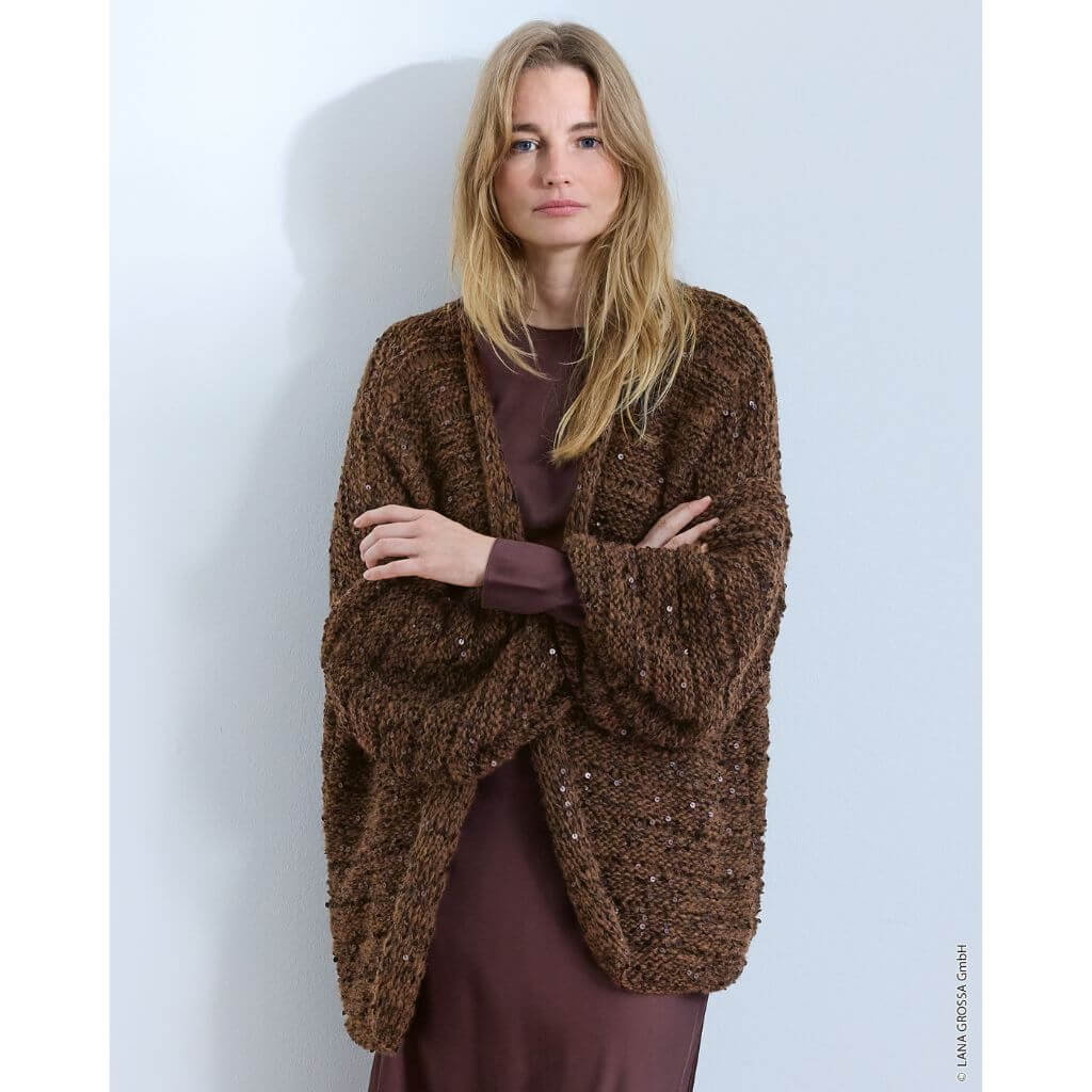 Fallmaschen-Cardigan Strickanleitung - Lana Grossa (Heft)