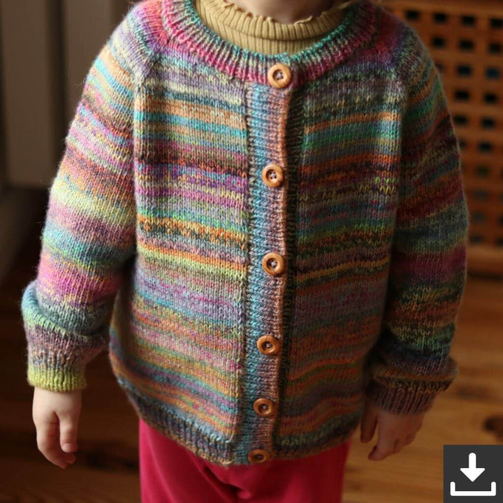 Frau Riedel strickt Pattern Happy Cardigan Mini Strickanleitung - Frau Riedel strickt (PDF) Lieblingsgarn