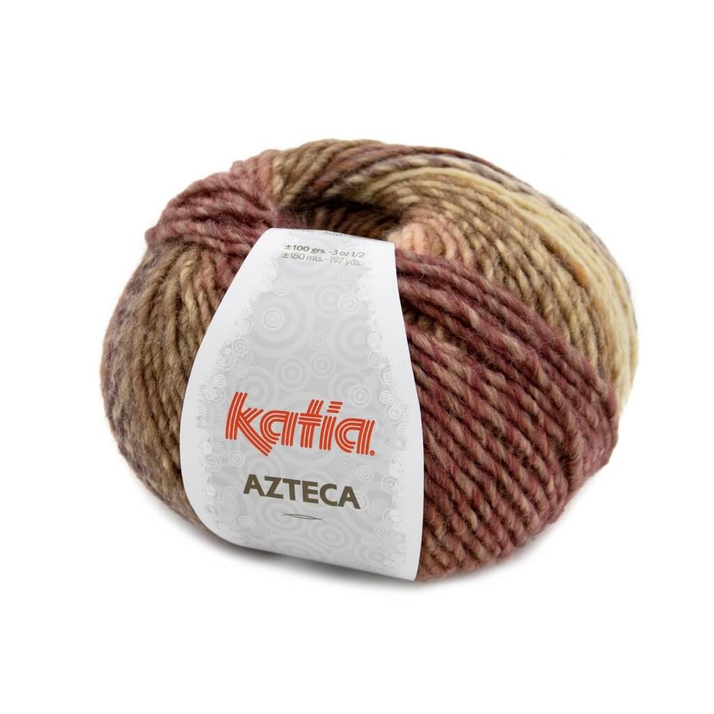 Katia 7877-Braun-Orange-Naturweiß-Lila Katia Azteca Lieblingsgarn