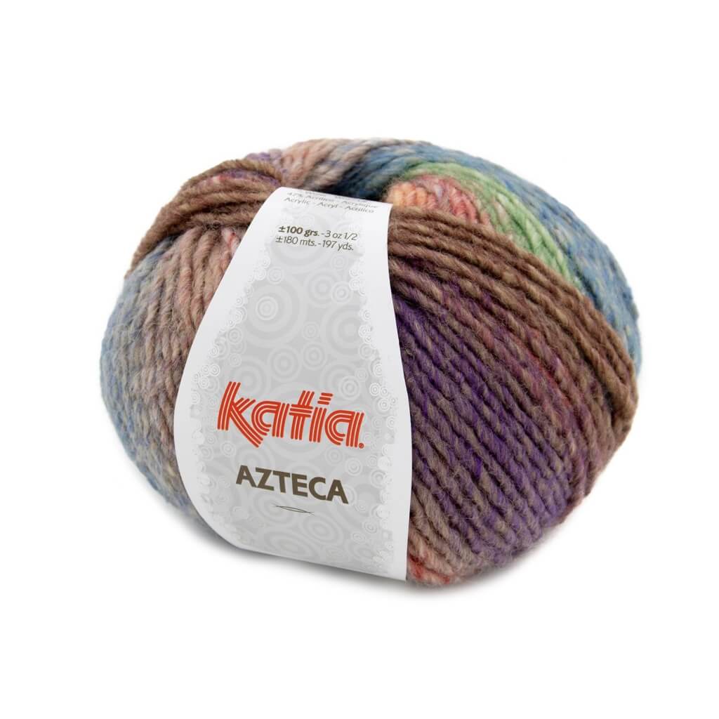 Katia 7876-Lila-Grün-Orange-Braun Katia Azteca Lieblingsgarn