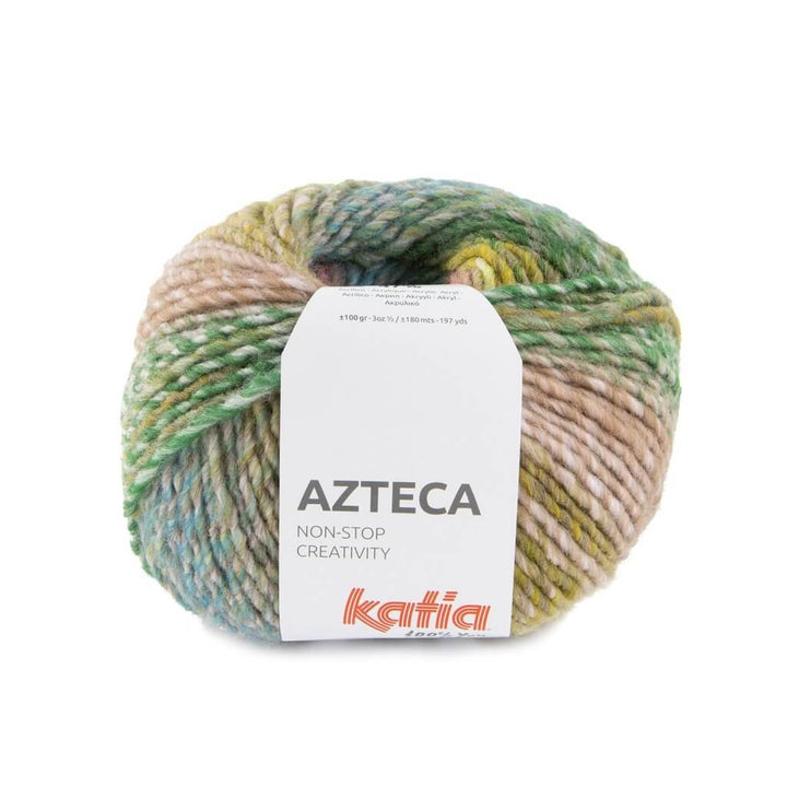 Katia 7888-Rosé-Blau-Senfgelb Katia Azteca Lieblingsgarn