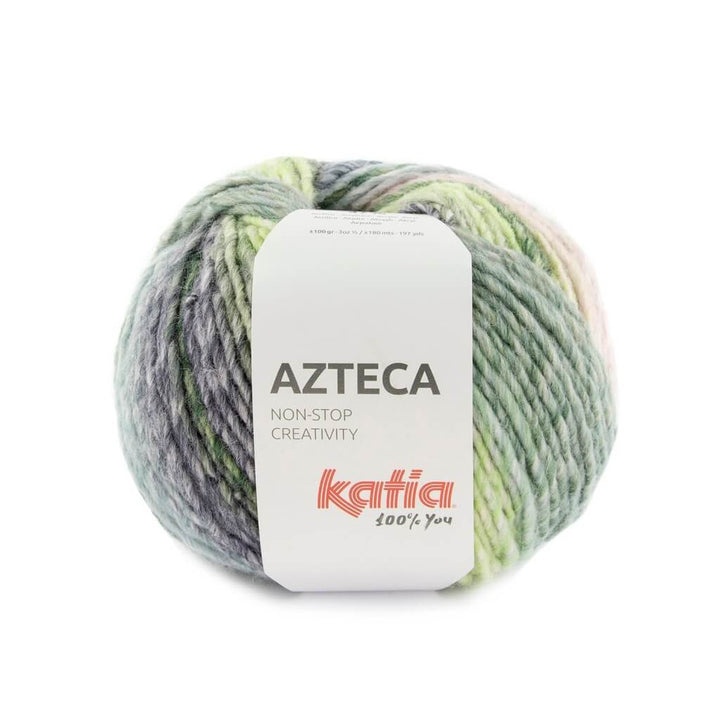 Katia 7879-Smaragdgrün-Violett Katia Azteca Lieblingsgarn
