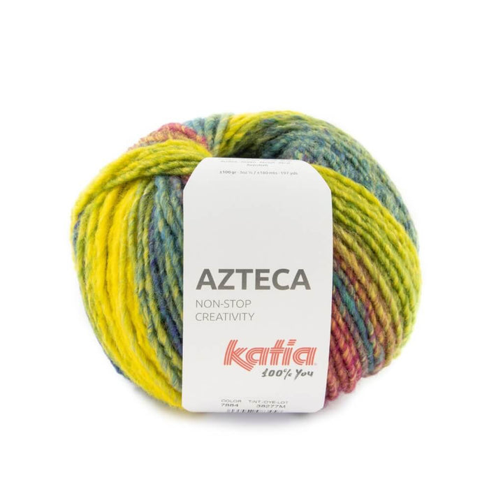 Katia 7884-Türkis-Gelb-Blaugrün Katia Azteca Lieblingsgarn