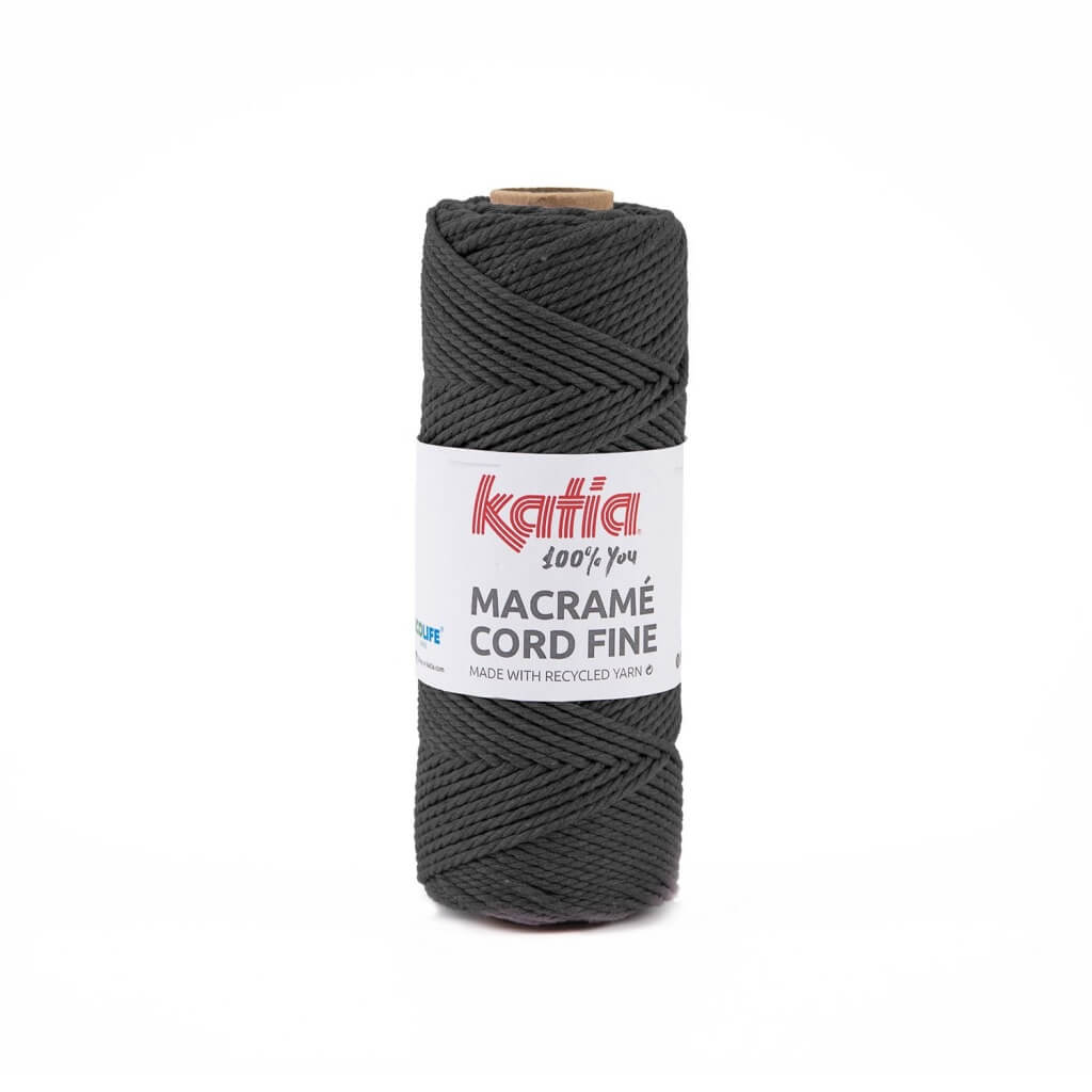 Katia 202 - Antracita Katia Macramé Cord Fine 2,5 mm Lieblingsgarn