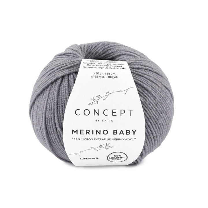 Katia 25-Grau Katia Merino Baby Lieblingsgarn