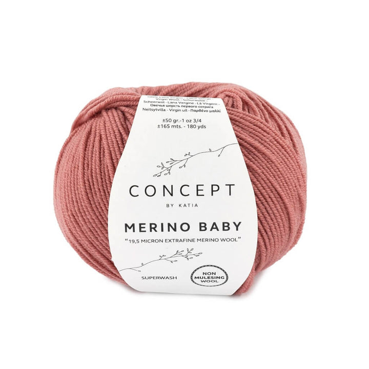 Katia 87-Lachsrot Katia Merino Baby Lieblingsgarn