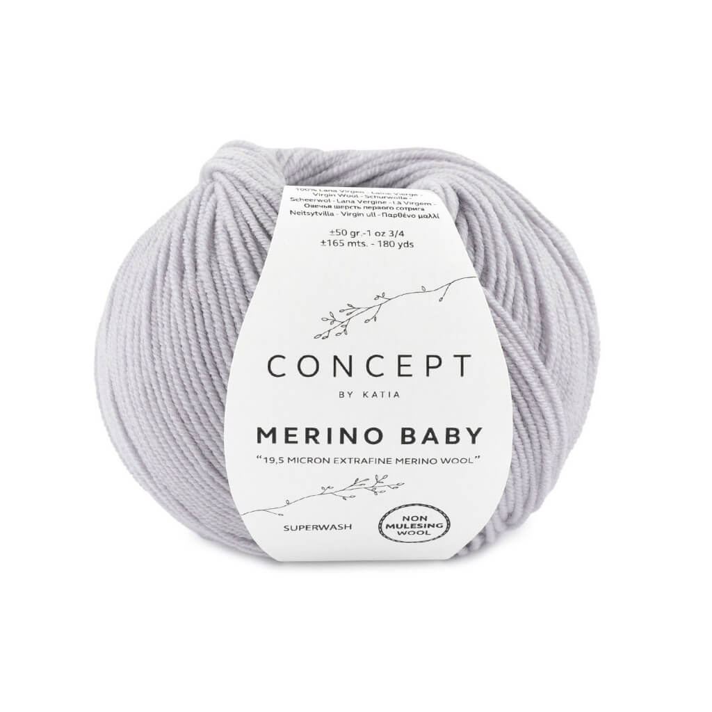 Katia 55-Perlhellgrau Katia Merino Baby Lieblingsgarn