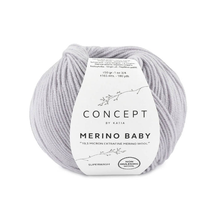 Katia 55-Perlhellgrau Katia Merino Baby Lieblingsgarn
