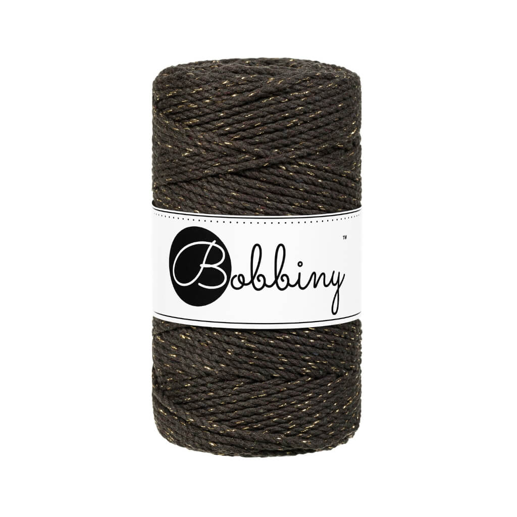 Bobbiny Golden Espresso Bobbiny Makramee Garn 3mm gedreht Lieblingsgarn