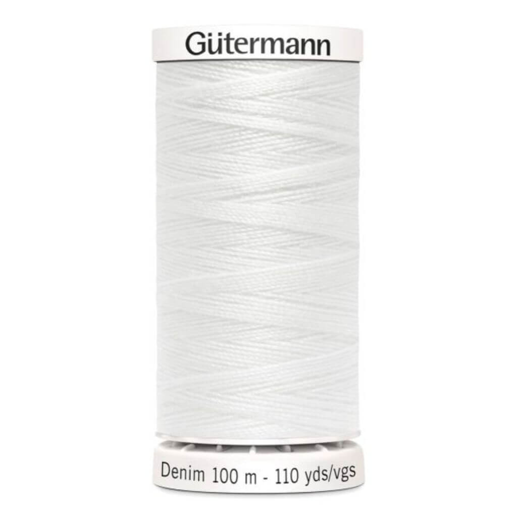 Gütermann 1016 - Weiss Gütermann Denim Stärke 50 Lieblingsgarn