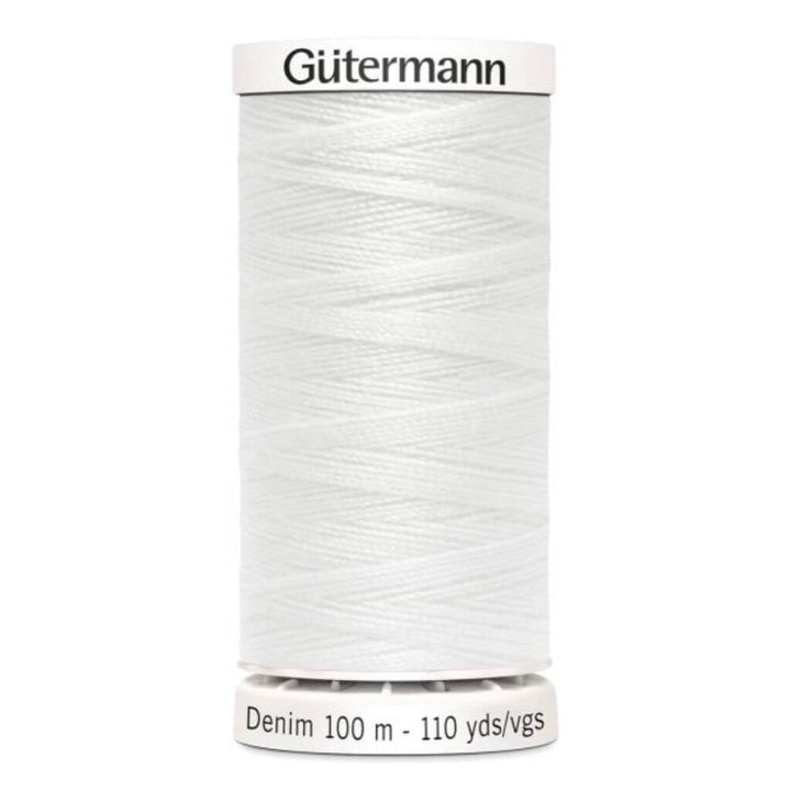 Gütermann 1016 - Weiss Gütermann Denim Stärke 50 Lieblingsgarn