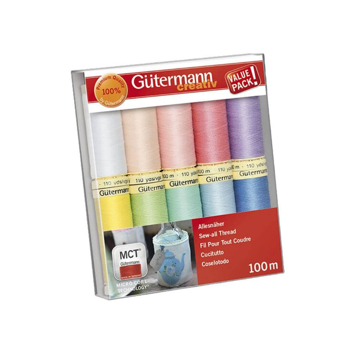 Gütermann Pastell Gütermann Nähfaden-Set Allesnäher - 10 Farben Lieblingsgarn