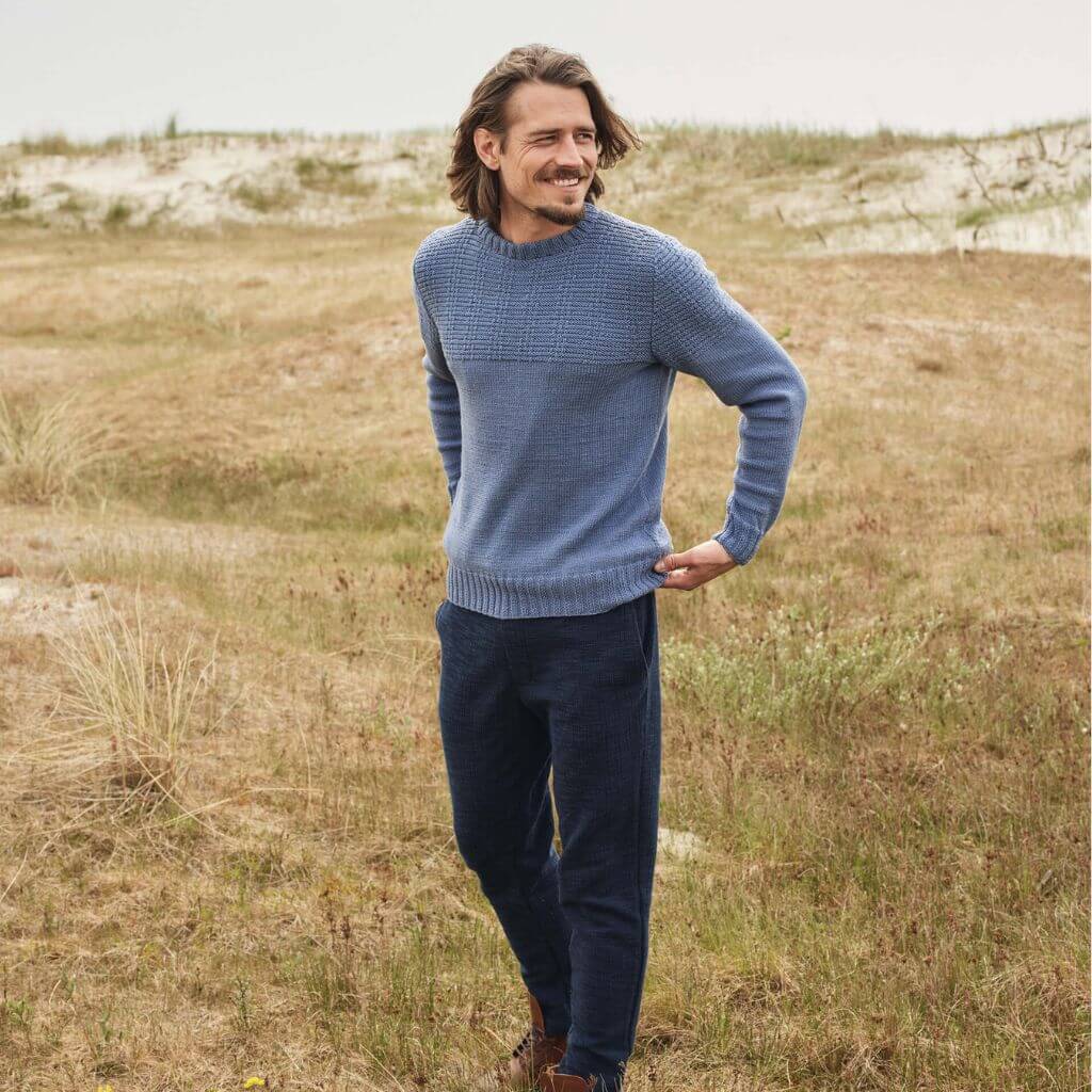 Lana Grossa Pattern Strukturmuster Herrenpullover Strickanleitung - Lana Grossa (Heft) Lieblingsgarn
