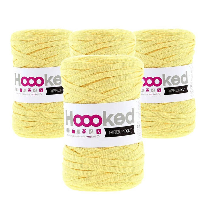 Hoooked Frosted Yellow Hoooked RibbonXL 4er Spar-Set Lieblingsgarn