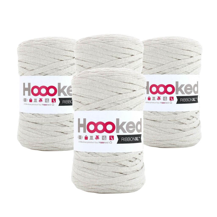 Hoooked Sandy Ecru Hoooked RibbonXL 4er Spar-Set Lieblingsgarn