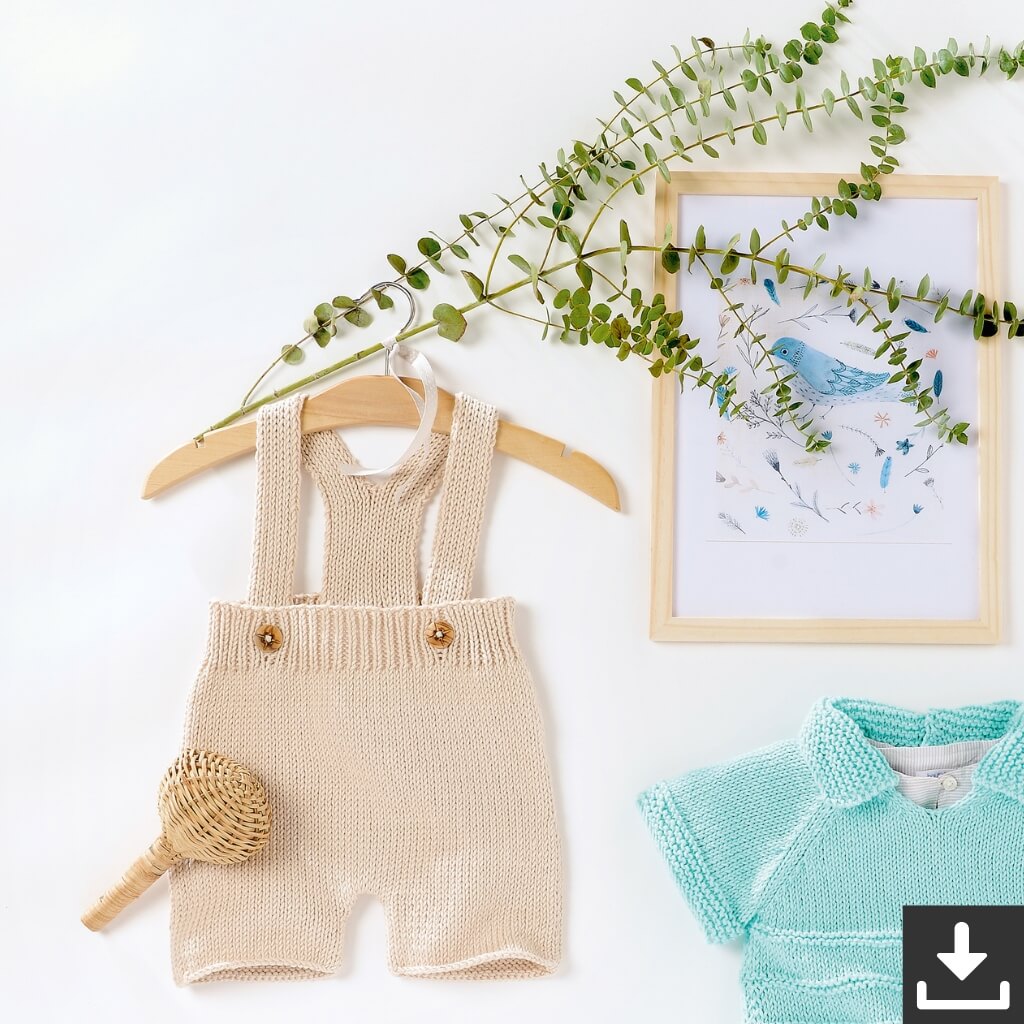 Lana Grossa Pattern Baby Latzhose Strickset - Lana Grossa (PDF) Lieblingsgarn