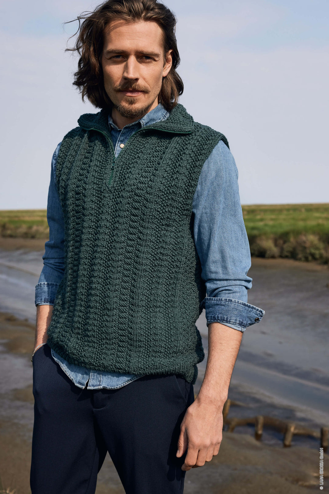 Lieblingsgarn Bingo Herrenpullunder - Lana Grossa Merino Edition No 3 Modell 20 Lieblingsgarn