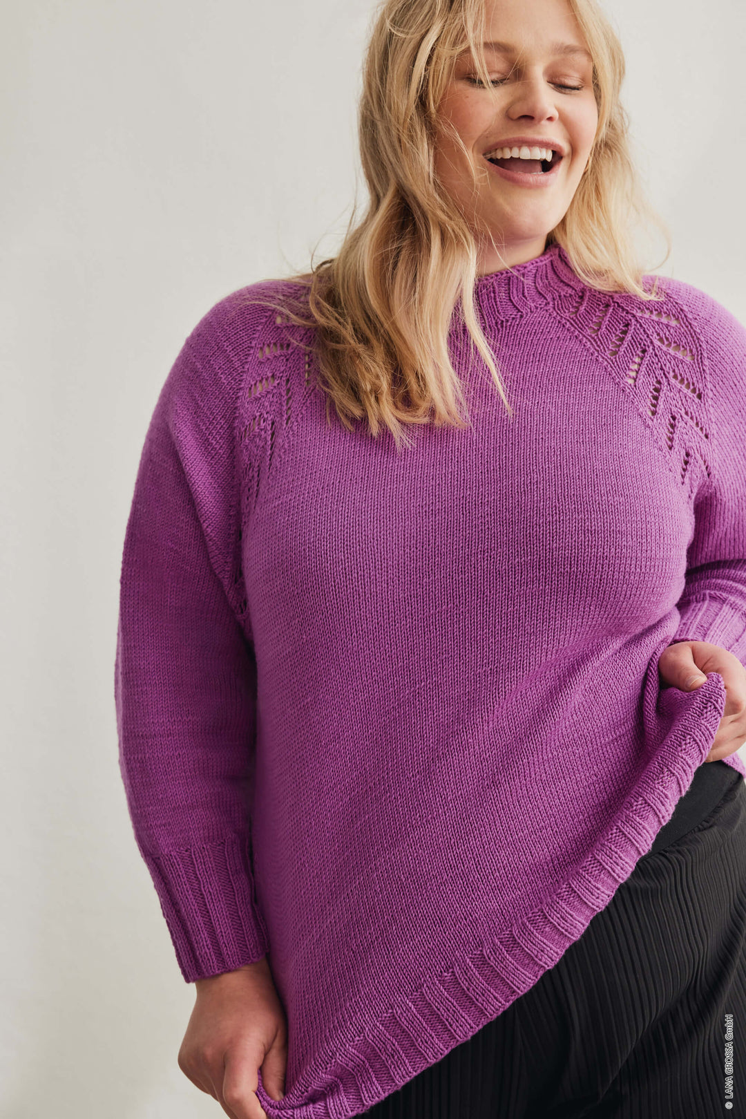 Lana Grossa Pattern Raglan Damen Pullover Strickanleitung - Lana Grossa (Heft) Lieblingsgarn