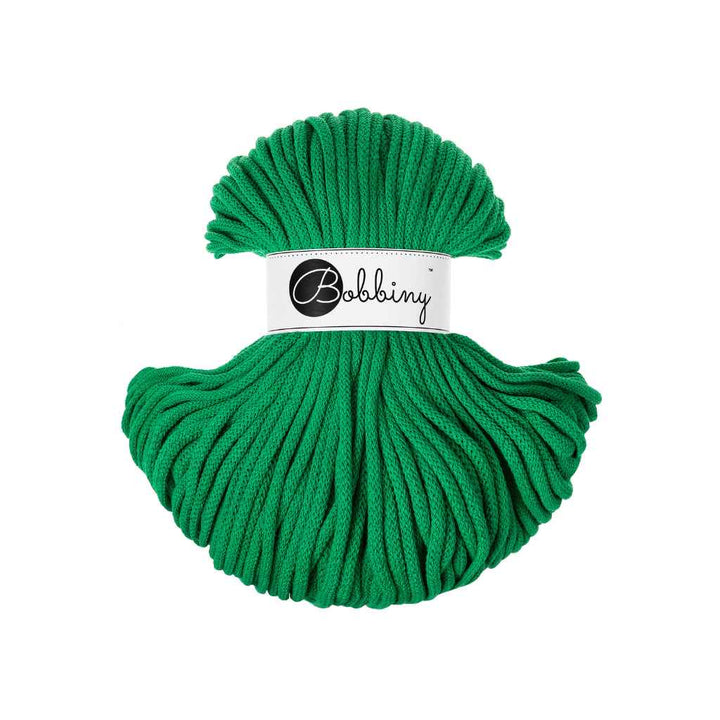Bobbiny Makrameegarn Jade Green Bobbiny Premium Kordel 5mm x 100 Meter Lieblingsgarn