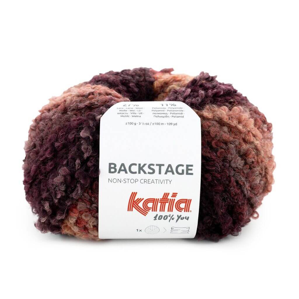 Katia 0204 - Braunrot-Camel-Schwarz Katia Backstage Lieblingsgarn