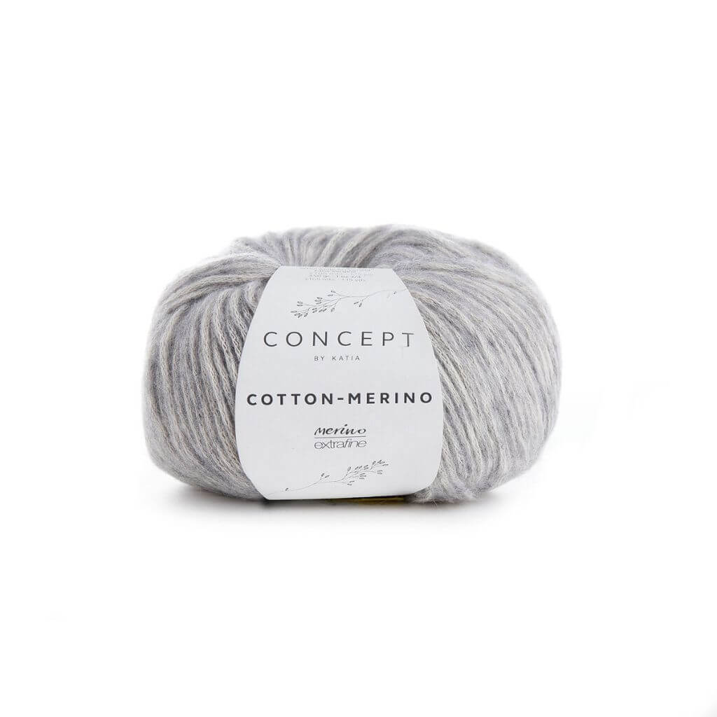 Katia 106 - Hellgrau Katia Cotton Merino 50 g Lieblingsgarn