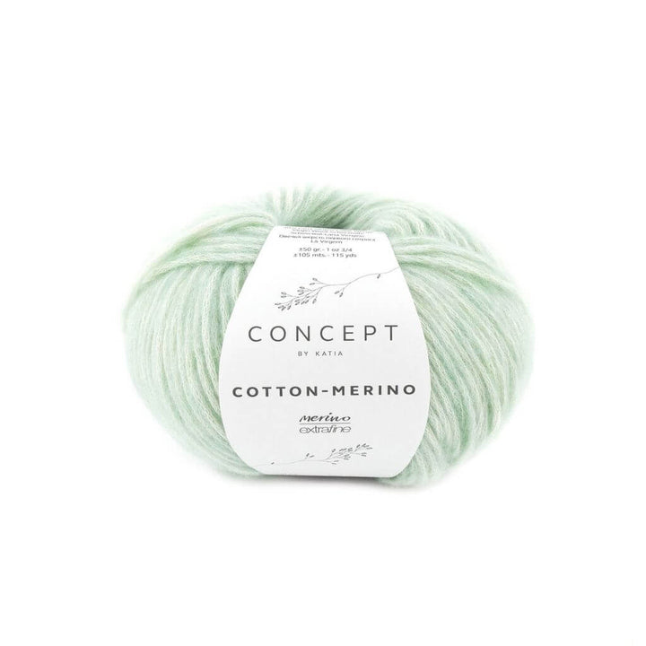 Katia 132 - Weißgrün Katia Cotton Merino 50 g Lieblingsgarn