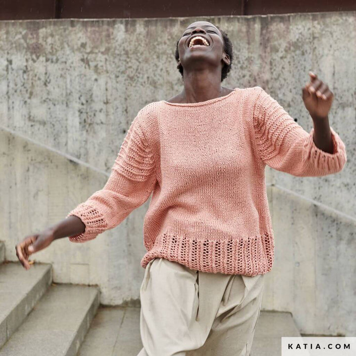 Katia Lochmuster-Pullover Strickanleitung - Katia (Heft) Lieblingsgarn