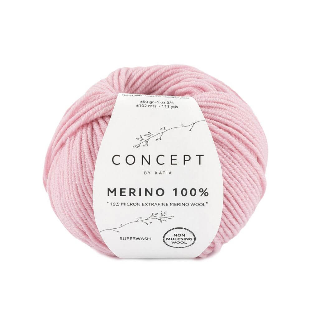 Katia 7 - Sehr hellrosé Katia Merino 100 % Lieblingsgarn