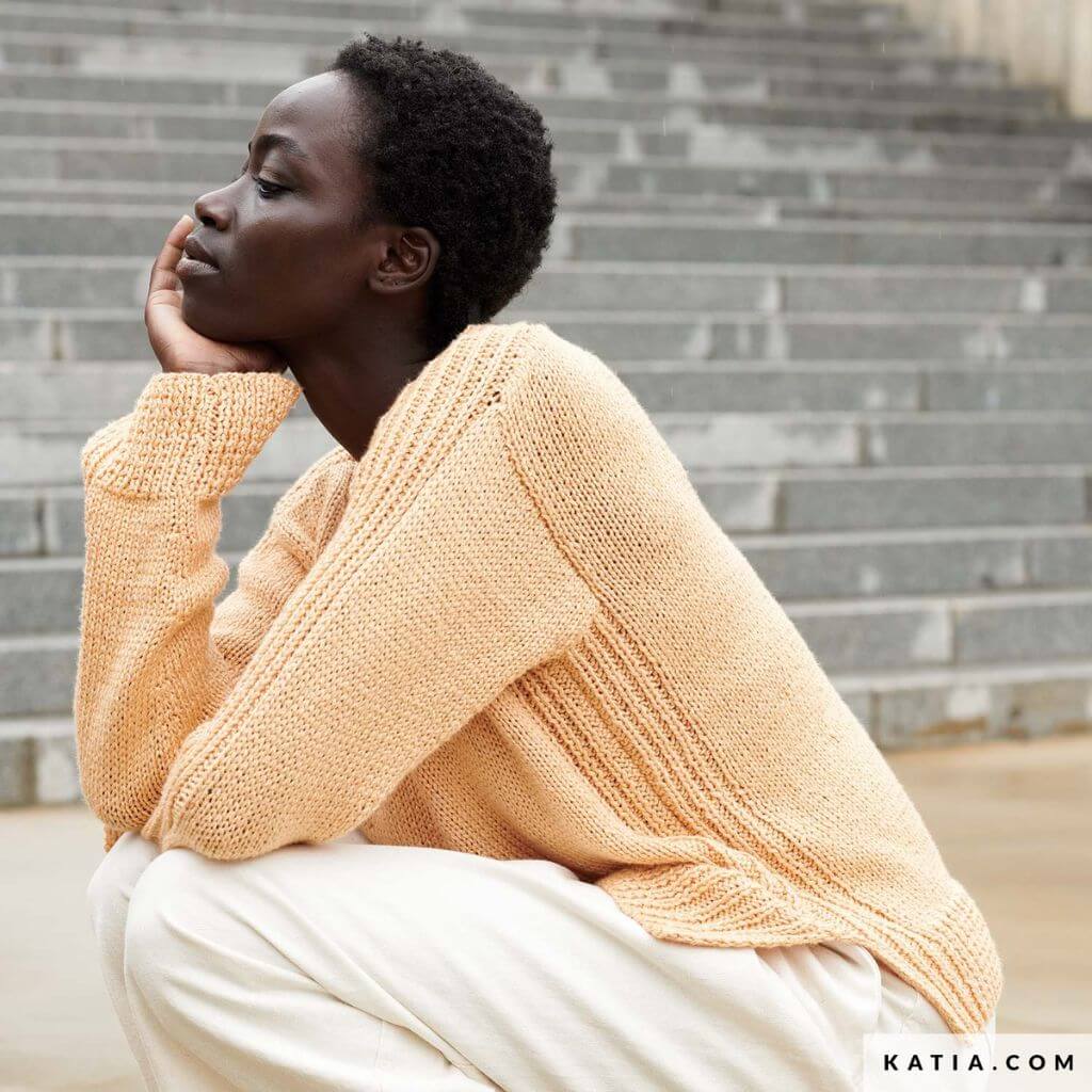 Katia Pullover mit V-Ausschnitt Strickanleitung - Katia (Heft) Lieblingsgarn