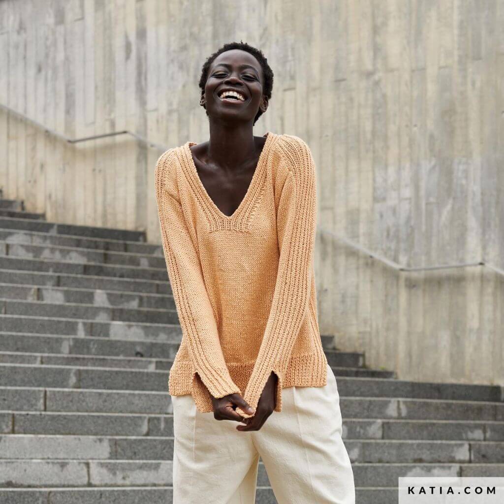 Katia Pullover mit V-Ausschnitt Strickanleitung - Katia (Heft) Lieblingsgarn